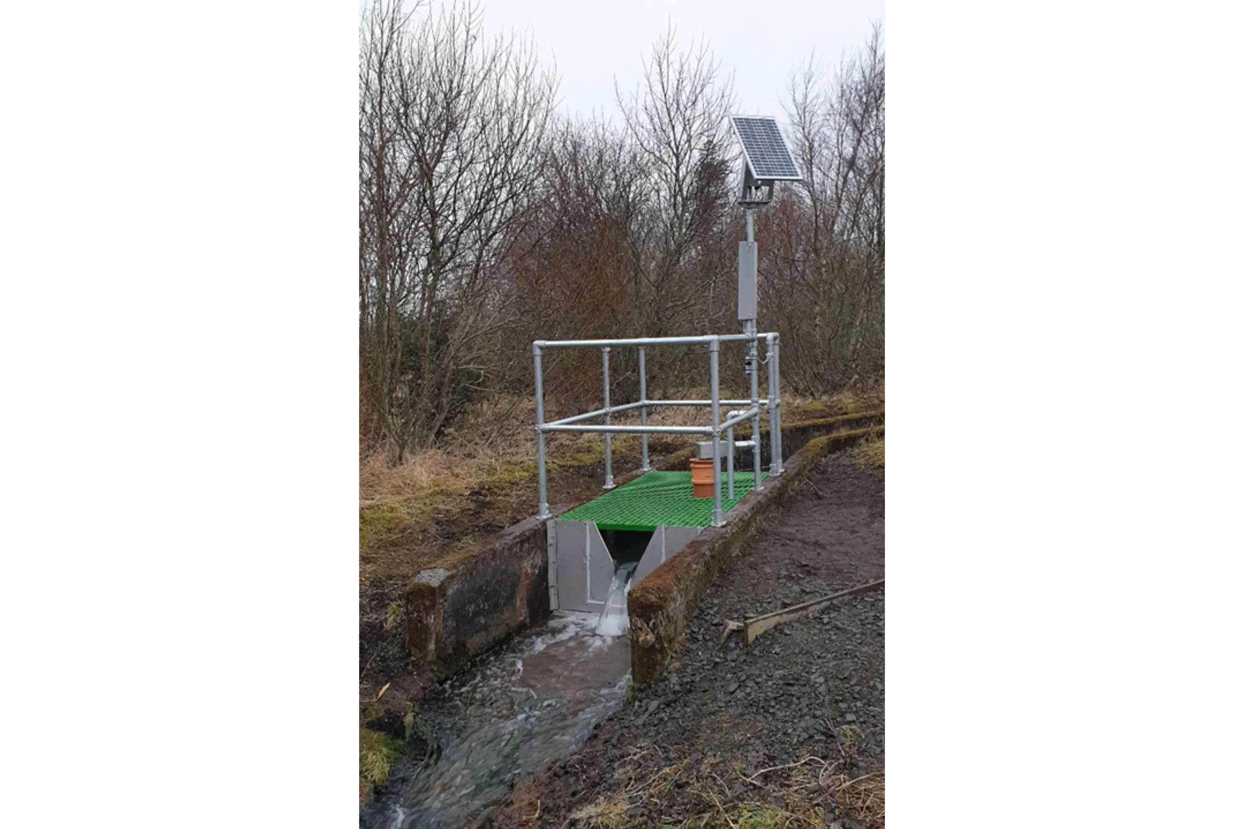 The completed V-Notch weir plate