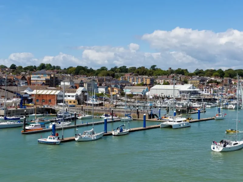 Boats in Cowes harbour Isle of Wight