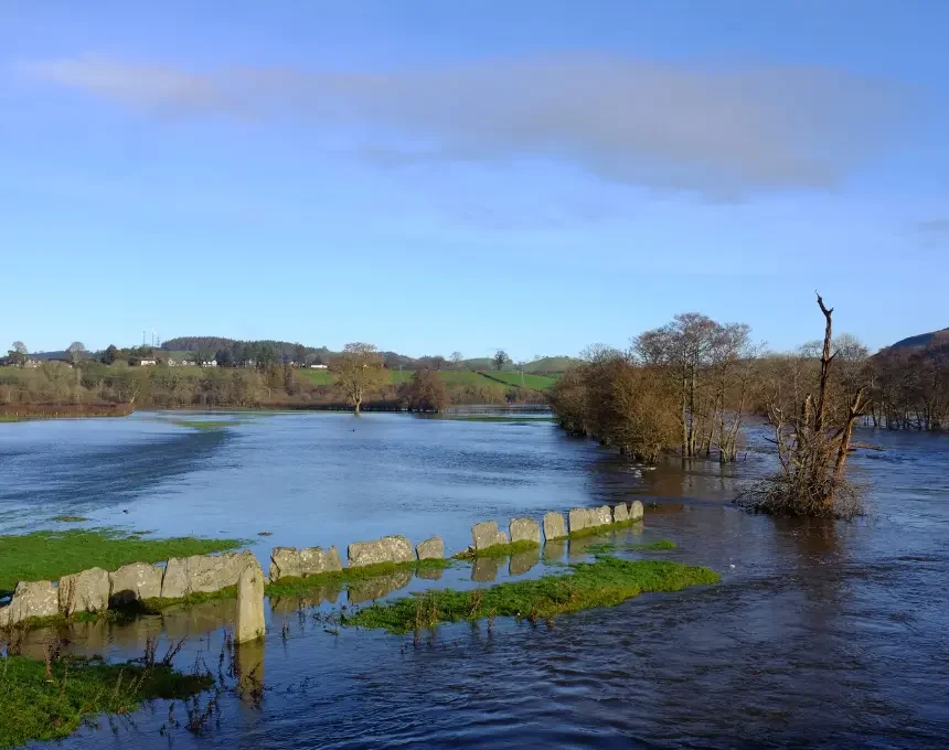 River Dee bursts its banks