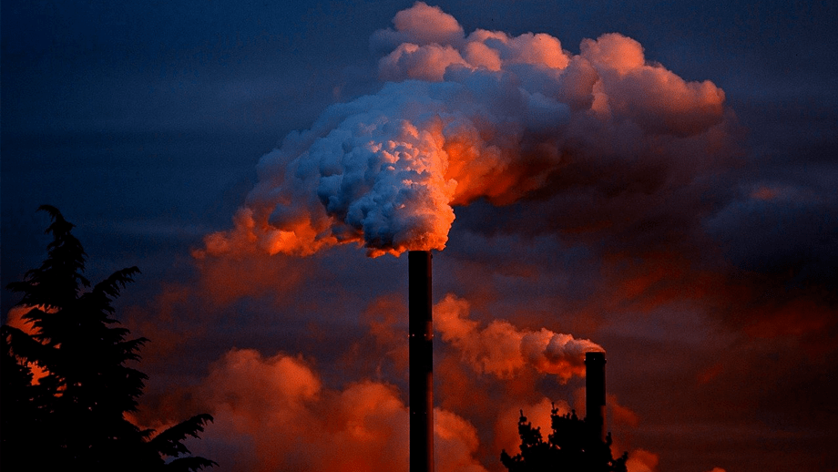 Chimney smoke pollution