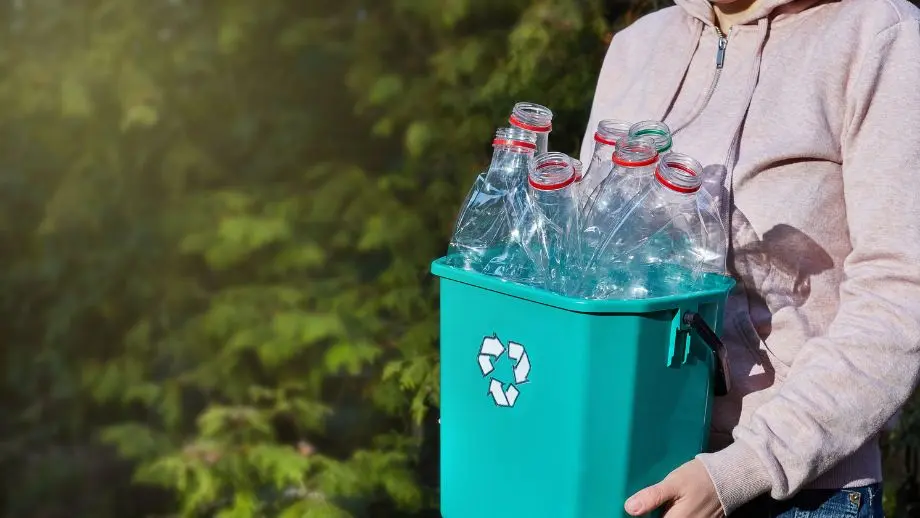 Box of plastic bottles