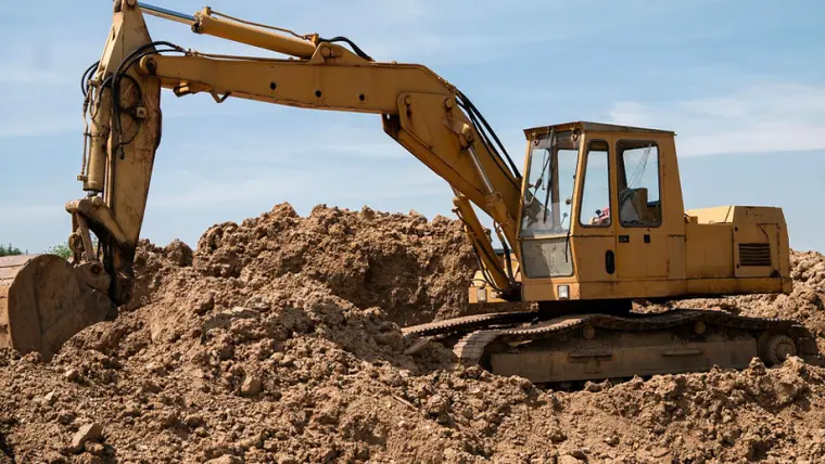 Digger on site