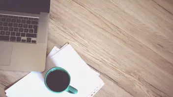 Laptop and mug