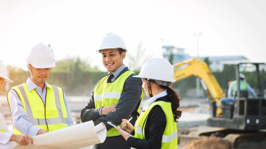 Staff on construction site